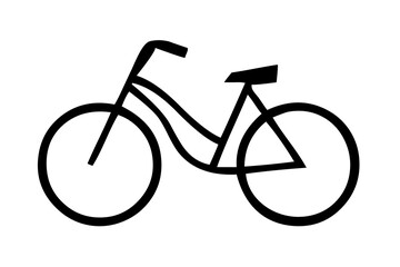 Fototapeta premium Minimalist Bicycle Illustration Isolated on White Background