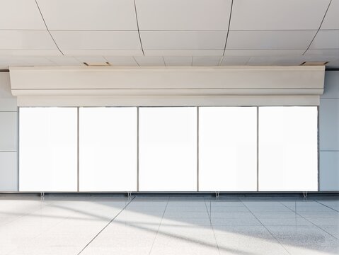 Mock up Board  Media Advertisement set Public building directory outdoor space