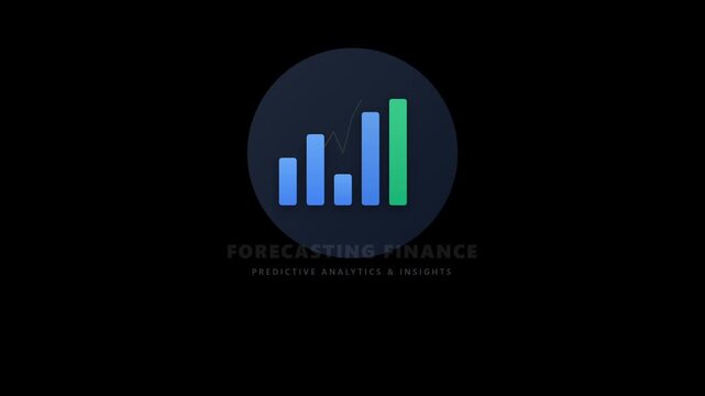 Financial bar chart showing business growth and forecasting