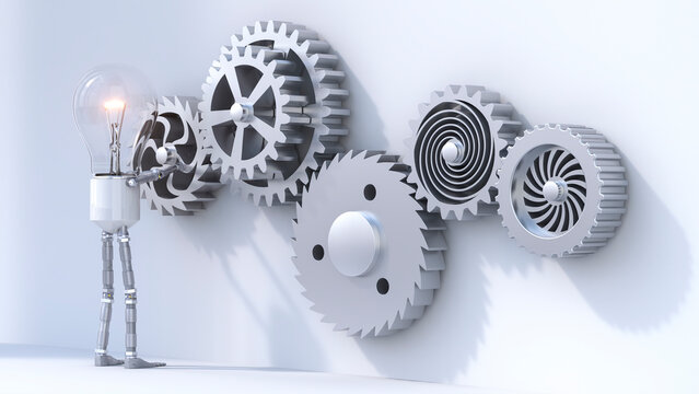 Bulb manikin mounting cogwheels