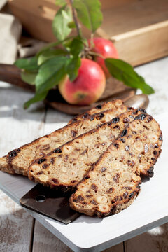 Slices of muesli bread