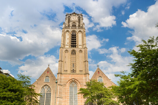 Tower of the Laurenskerk church in Rotterdam, Netherlands
