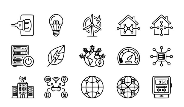 Minimal business interface icon set for personalization settings sliders selection and digital advertising