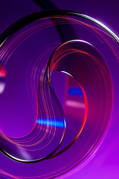 Quantum 3D Abstract Shape Technology Concept