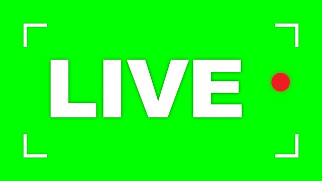 Live Stream Recording Interface Overlay with Green Screen Chroma Key 4K Motion Graphic
