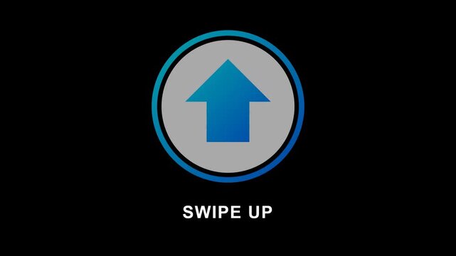 Swipe Up Arrow Animation Social Media Call to Action Blue Gradient 4K Motion Graphic Background