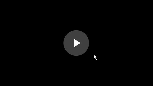 Minimalist Media Player Pause Button UI Animation with Mouse Cursor Click 4K Loopable Background