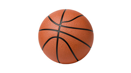 Fototapeta premium Standard orange basketball with black seams, isolated on transparent background
