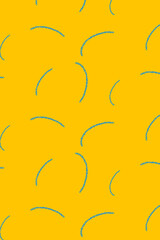 Obraz premium Blue scribble pattern, yellow background