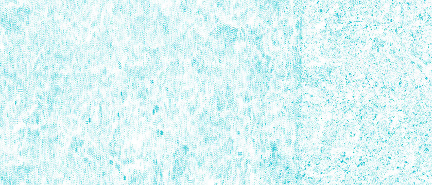 Cyan distressed texture with fine vertical grain, scattered speckles and worn marks on a clean white background