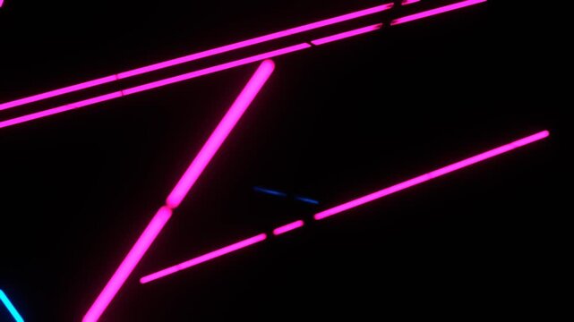 Blue and Pink Stobe Laser Lights Bokeh Flashing Party Lights Background VJ Loop in 4K