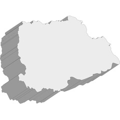 3D map dimension - continent Asia country Bhutan © badrpost