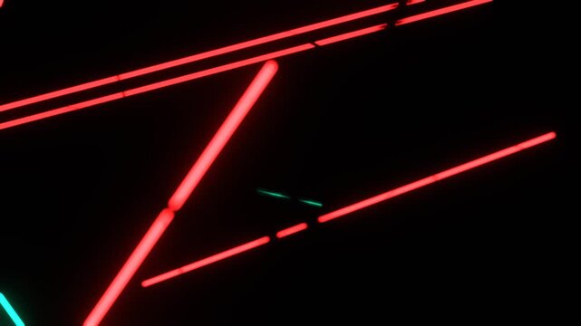 Turquoise and Red Stobe Laser Lights Bokeh Flashing Party Lights Background VJ Loop in 4K