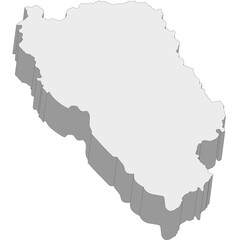 3D map dimension - continent Asia country Bhutan © badrpost