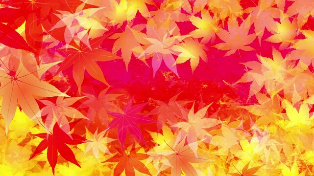 Vibrant Red and Yellow Autumn Maple Leaves 4K