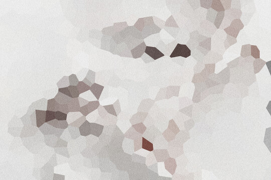 Abstract mosaic pattern with grey and brown geometric polygons on light background