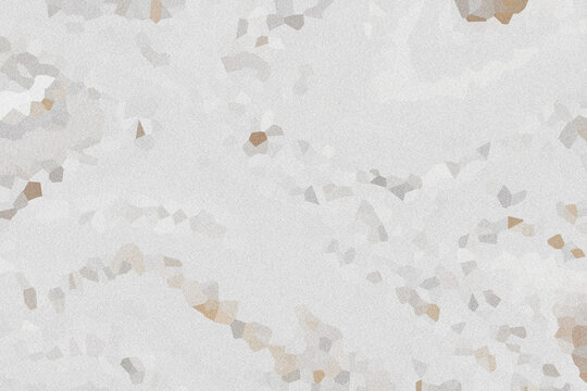 Abstract grey mosaic background with light beige geometric shapes and grainy texture
