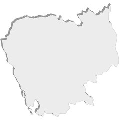 3D map dimension - continent Asia country Cambodia © badrpost