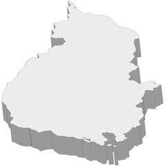 3D map dimension - continent Asia country Cambodia © badrpost