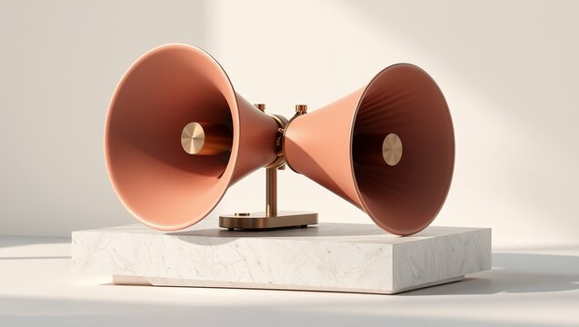 megaphone speaker loudspeaker sound glass 3d object loud