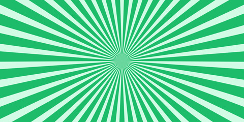 Fototapeta premium A radiating pattern of vibrant green and light green stripes emanating from the center creates a dynamic and energetic abstract background.
