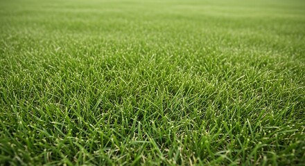 Obraz premium Close Up Green Grass Field Under Bright Sun.