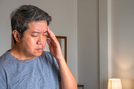 Pain headache dizziness showing medical condition related to blood pressure and healthcare treatment in clinical environment.