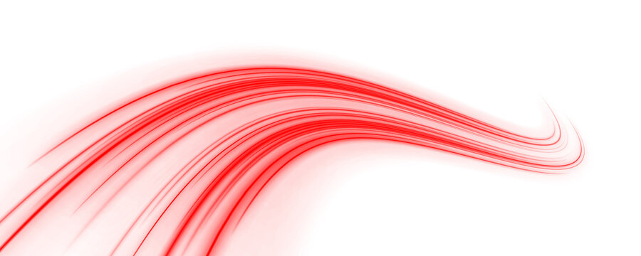 Electric red streaks produce a futuristic glow in PNG. Curved lines express speed and digital energy. Great for gaming interfaces and technology projects.
