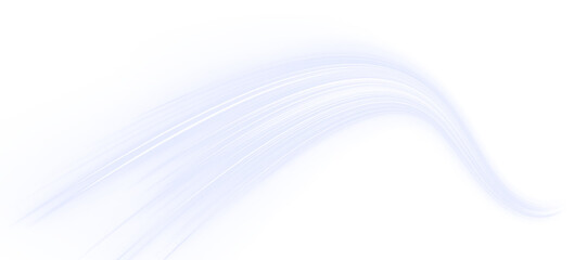 Naklejka premium Glowing blue energy flows around a PNG object with futuristic motion. Bright trails create visual impact. Suitable for advertising graphics and digital art.