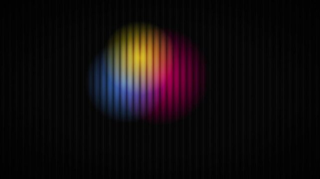 Chromatic fluted ribbed architectural glass colorful abstract loop background