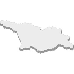 3D map dimension - continent Asia country Georgia © badrpost