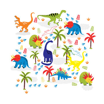dinosaurus in the garden 5.eps