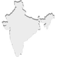 3D map dimension - continent Asia country India © badrpost