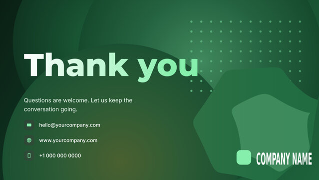 Thank You End Slide Vector Presentation Template