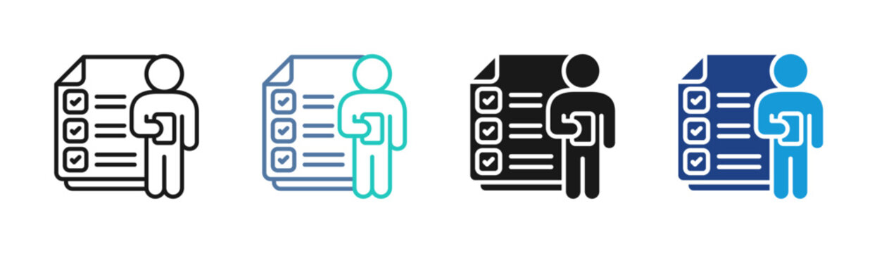 Task Checklist icon set multiple style collection
