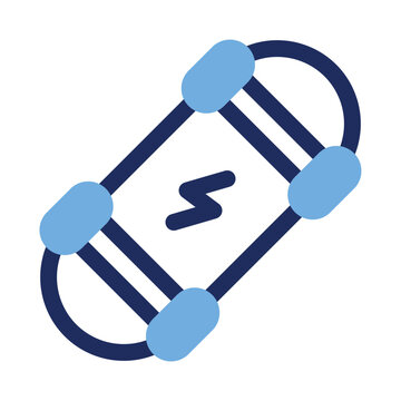 Skateboard Extreme Sport Duo Tone Icon