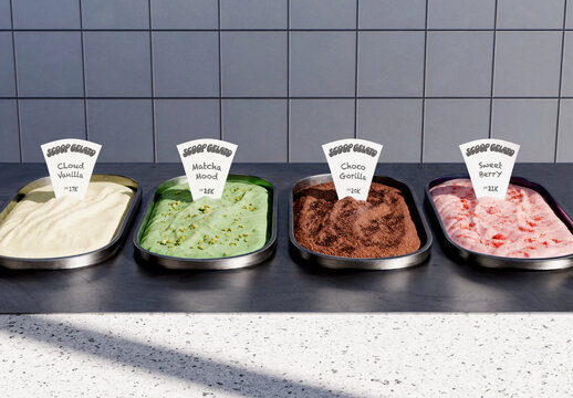 Ice Cream Tag Mockup