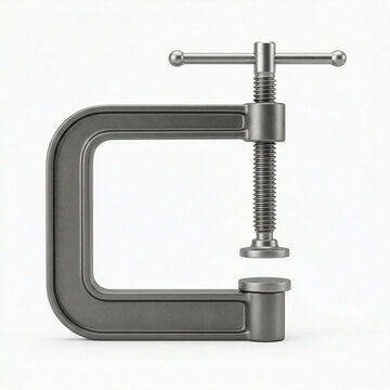 Metal C-clamp tool for woodworking and construction projects  