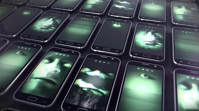 An animated sequence depicting how smart phones are watching your every move!
