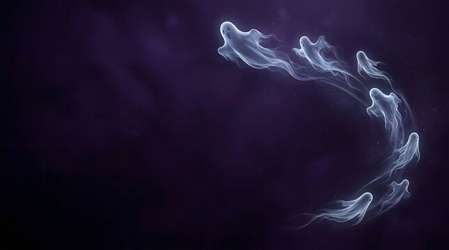 A spooky and mysterious halloween background with a ghostly ethereal and unsettling visual aesthetic