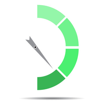 Indicator green with pointer needle