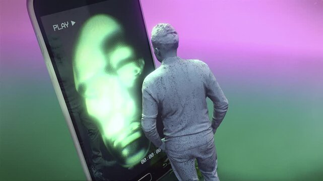 An animated sequence depicting how smart phones are watching your every move!
