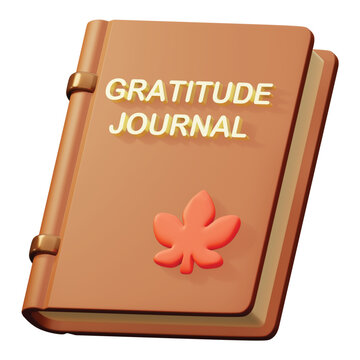 3d rendering icon Gratitude journal