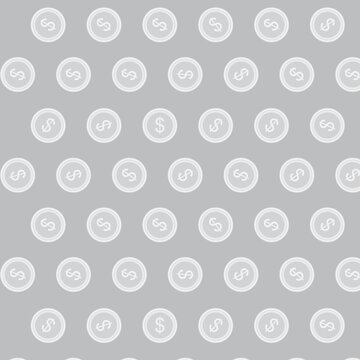 Silver coin vector pattern