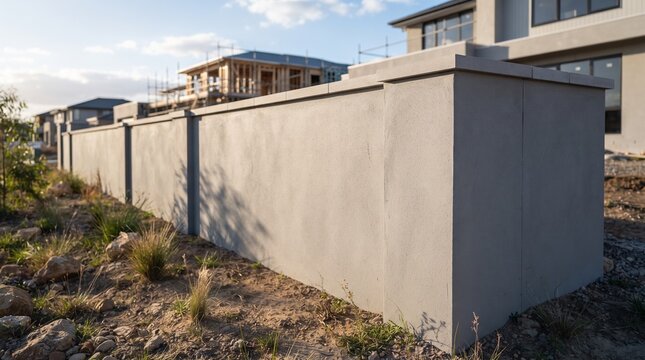 Gray Cement Render on Exterior Wall