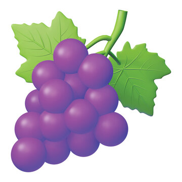 3d rendering icon Grapes fruit
