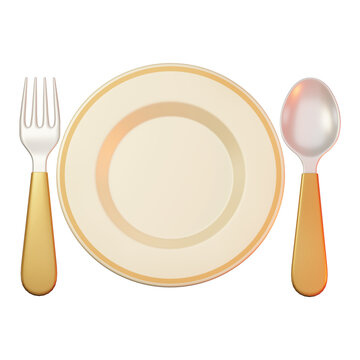 3d rendering icon Dinner plate