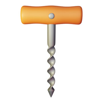 3d rendering icon Corkscrew tool