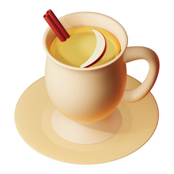 3d rendering icon Apple cider