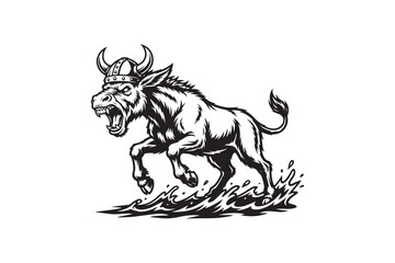 Fototapeta premium viking donkey Vector